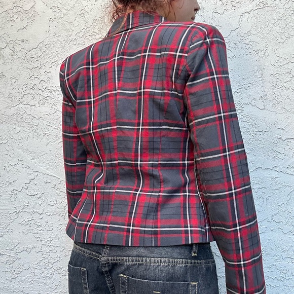 Y2k Plaid Blazer - Picture 7 of 13
